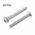 Uxcell M6x40mm Torx Security Machine Screw 20pcs Pan Head Screws Inside Column With T30 L-type Wrench 304 Stainless Steel