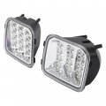 Hecasa Pair Led Turn Signal Light Compatible With 2006-2010 Hummer H3 H3t Replacement For Hu2530100 Hu2531100 Clear Lens Chrome
