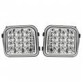 Hecasa Pair Led Turn Signal Light Compatible With 2006-2010 Hummer H3 H3t Replacement For Hu2530100 Hu2531100 Clear Lens Chrome