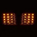 Hecasa Pair Led Turn Signal Light Compatible With 2006-2010 Hummer H3 H3t Replacement For Hu2530100 Hu2531100 Clear Lens Chrome