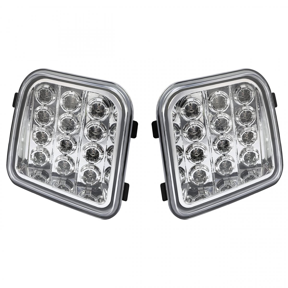 Hecasa Pair Led Turn Signal Light For 2006-2010 Hummer H3 H3t Replacement Hu2530100 Hu2531100 Clear Lens Chrome Housing Driver
