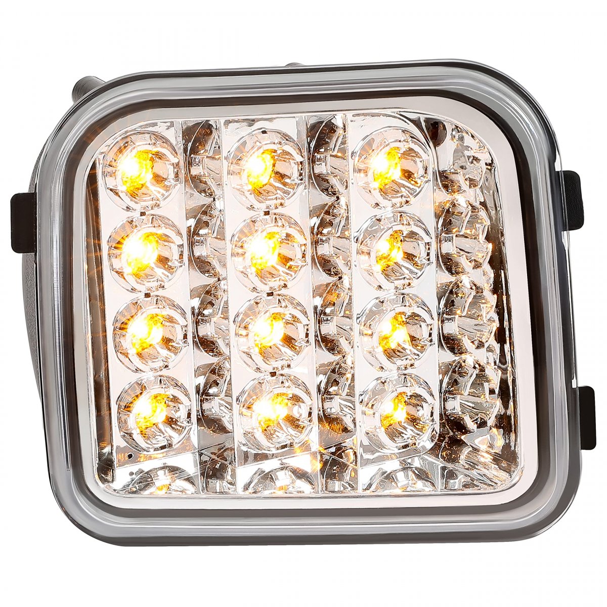 Hecasa Pair Led Turn Signal Light For 2006-2010 Hummer H3 H3t Replacement Hu2530100 Hu2531100 Clear Lens Chrome Housing Driver