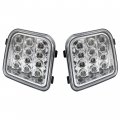 Hecasa Pair Led Turn Signal Light For 2006-2010 Hummer H3 H3t Replacement Hu2530100 Hu2531100 Clear Lens Chrome Housing Driver
