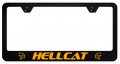 Au-tomotive Gold Inc Officially Licensed Uv Print Logo On Black Polycarbonate License Plate Frame For Hellcat Orange