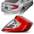Brake Tail Light Assembly For Honda Civic Sedan 2016 To 2021 Passenger Right Side Includes Bulbs Replaces 33500-tba-a01 And 