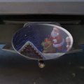 Christmas Holiday Santa Claus On Roof Oval Tow Trailer Hitch Cover Plug Insert