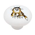 Silly Tiger Decorative High Gloss Ceramic Drawer Knob 