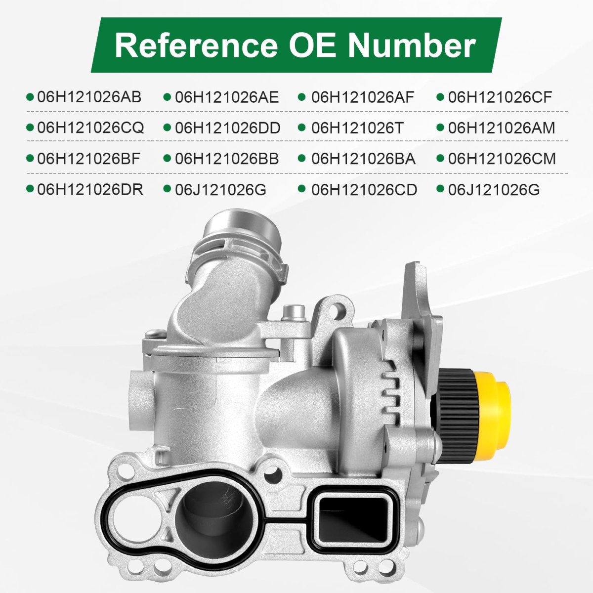 Loreada Aluminum Water Pump With Belt Kit Fit For Audi Vw 2 0t A3 A4 A5 A6 Q3 Q5 Tt Gti Jetta Passat Golf Tguan Beetle Cc Eos