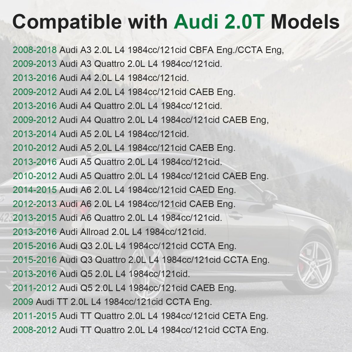 Loreada Aluminum Water Pump With Belt Kit Fit For Audi Vw 2 0t A3 A4 A5 A6 Q3 Q5 Tt Gti Jetta Passat Golf Tguan Beetle Cc Eos