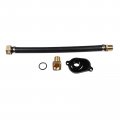 Carmocar 6 0l Oil Cooler Flush Kit With Black Aluminum Anodize Adapter Replacement For Ford 2003 2004 2005 2006 2007 2008 2009
