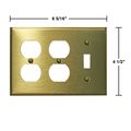 Switchplates Brushed Brass Toggle Double Outlet Switch Plate 