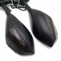 Httmt Mt252-014-m Led Turn Signal Integrated Matte Black Mirror Smoke Lens Compatible With Suzuki Hayabusa Yamaha