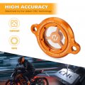 Nicecnc Orange Transparent Engine Oil Filter Cap Plug Cover Compatible With Ktm Duke 125 200 250 390 2016-2023 Rc 2017-2023