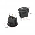 Uxcell Spdt Boat Rocker Switch Oval Toggle Black For Marine 3pins On Off On Ac 250v 6a 125v 10a 1pcs