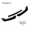 Ocpty 3pcs Glossy Black Car Front Bumper Spoiler Lip Fit For 2016-2020 Honda Civic