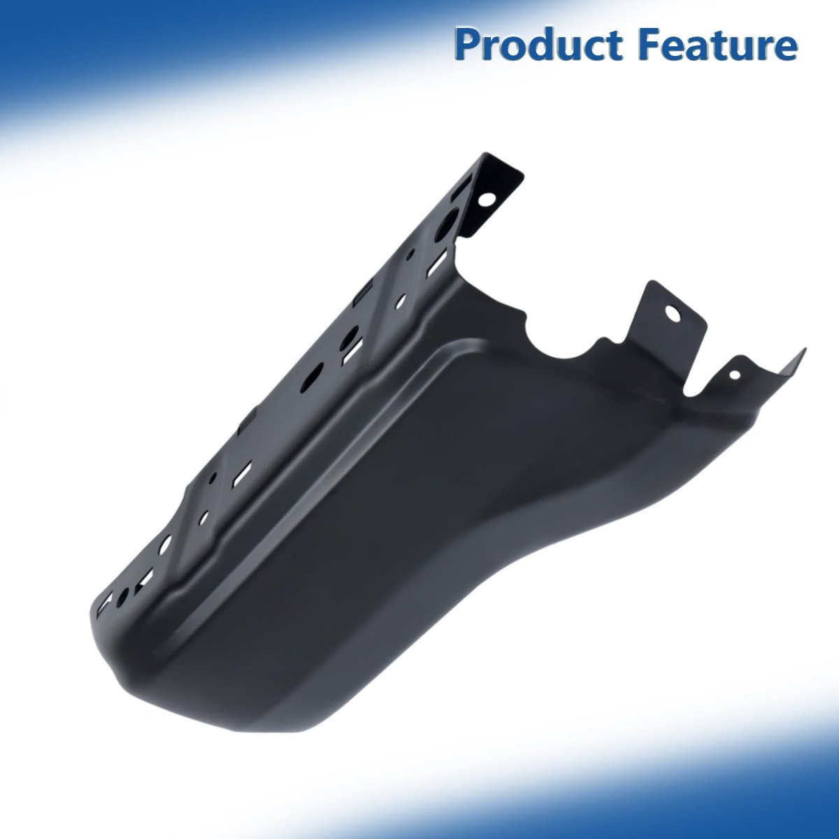 Rear Left Bumper Face Bar End Cap Replacement For Ranger 2019 2023 Black Steel Step Without Parking Aid Sensor Holes