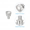 Uxcell Knurled Thumb Screws M4x6mm Brass Shoulder Bolts Grip Knobs Fasteners Nickel Plated 2pcs