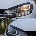 Qiilu Front Headlamp Headlight Eyebrow Eyelid Car Stickers Decal Trim For 7 2013-2018 Black