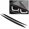 Qiilu Front Headlamp Headlight Eyebrow Eyelid Car Stickers Decal Trim For 7 2013-2018 Black