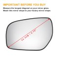 Car Rearview Left Driver Side Mirror Glass Replacement W Backing Plate Convex Heated White For Renault Koleos 2012-2014