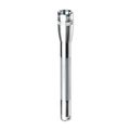 Mini Incandescent Flashlight Silver Compact Water Resistant Handheld Light Twist On Off 2 Cell Aaa Battery Powered M3a106