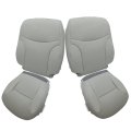 Driver Passenger Perforated Leather Bottom Top Seat Cover Gray For Lexus Es300 Es330 2002 2003 2004 2005 2006 