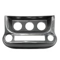 Hoypeyfiy Air Conditioning Switch Panel Cover Trim Carbon Fiber Interior Decoration Accessories Replacement For Jeep Wrangler