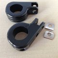 Motorcycle 1 2 Engine Guard Footpeg P Clamps For Gl Vt1100 Vtx1300 1800 Vlx600 Black