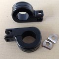 Motorcycle 1 2 Engine Guard Footpeg P Clamps For Gl Vt1100 Vtx1300 1800 Vlx600 Black