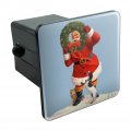 Christmas Holiday Santa Claus With Dog Cat Wreath Tow Trailer Hitch Cover Plug Insert