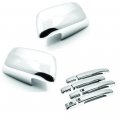 Erush Ultra Chrome Door Mirrors Handles Covers For 2005-2017 Frontier With Smart Keyholes On Driver Passenger Side 