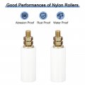 Uxcell Gate Roller Guide Adjustable 3 Sliding Nylon With L-shape Bracket Support Assembly For Rolling White
