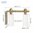 Uxcell Gate Roller Guide Adjustable 3 Sliding Nylon With L-shape Bracket Support Assembly For Rolling White