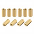 Uxcell M5x15mm Female-female Hex Brass Pcb Motherboard Spacer Standoff For Fpv Drone Quadcopter Computer Circuit Board 10pcs