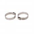 Uxcell 25 4mm-28 5mm 304 Stainless Steel Adjustable Cable Pipe Tight Hose Clamps 10pcs