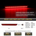 Vipmotoz Rear Lower Bumper Full Red Led Reflector Upgrade Compatible With 2015-2023 Dodge Challenger Lens Left Driver Right