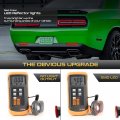 Vipmotoz Rear Lower Bumper Full Red Led Reflector Upgrade Compatible With 2015-2023 Dodge Challenger Lens Left Driver Right
