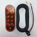 2 New Long Haul Trailer Truck Led Sealed Amber 6 Oval Stop Turn Tail Lights 