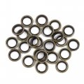 X Autohaux 25pcs M10 Bronze Tone Car Engine Oil Drain Crush Flat Bonded Washer Gaskets