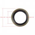 X Autohaux 25pcs M10 Bronze Tone Car Engine Oil Drain Crush Flat Bonded Washer Gaskets