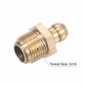 Uxcell Brass Straight Grease Fitting G1 8 Thread 11mm Width Hydraulic Accessories 10pcs