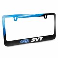Ford Logo Svt Waterfall Graphic Black Metal License Plate Frame