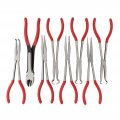 Abn 11in Plier 8-piece Set A Long Reach Circle Power Diagonal Cutting S-shape Angled And Straight Nose Pliers