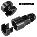 Qwork Quick Disconnect Female Efi Fuel Rail Fitting 6an Male To 3 8 2 Pcs Black Aluminum