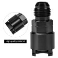 Qwork Quick Disconnect Female Efi Fuel Rail Fitting 6an Male To 3 8 2 Pcs Black Aluminum