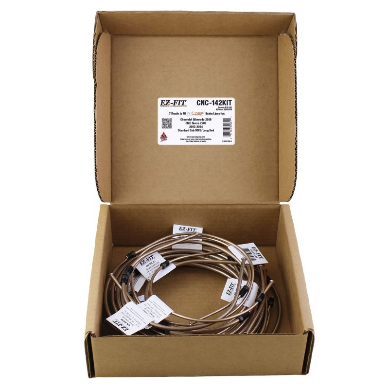 Ez-fit Nicopp Complete Brake Line Kit Silverado 2500 Sierra 2003-2004 Std Rwd Long Cnc-142kit