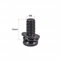 Uxcell M6 X 14mm Carbon Steel Phillips Pan Head Machine Screws Bolts Combine With Spring Washer And Plain Washers 20pcs