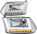 Auto Dynasty Led Drl Headlights Assembly For 2010-2024 Dodge Ram 1500 2500 3500 10-24 Headlamps W C-style Light Bar Sequential 