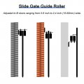 Uxcell Gate Roller Guide Adjustable 1-5 8 Sliding Nylon With L-shape Bracket Support Assembly For Rolling Black