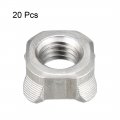 Uxcell Weld Nuts M10 Square Unc Coarse Carbon Steel Machine Screw Silver Pack Of 20